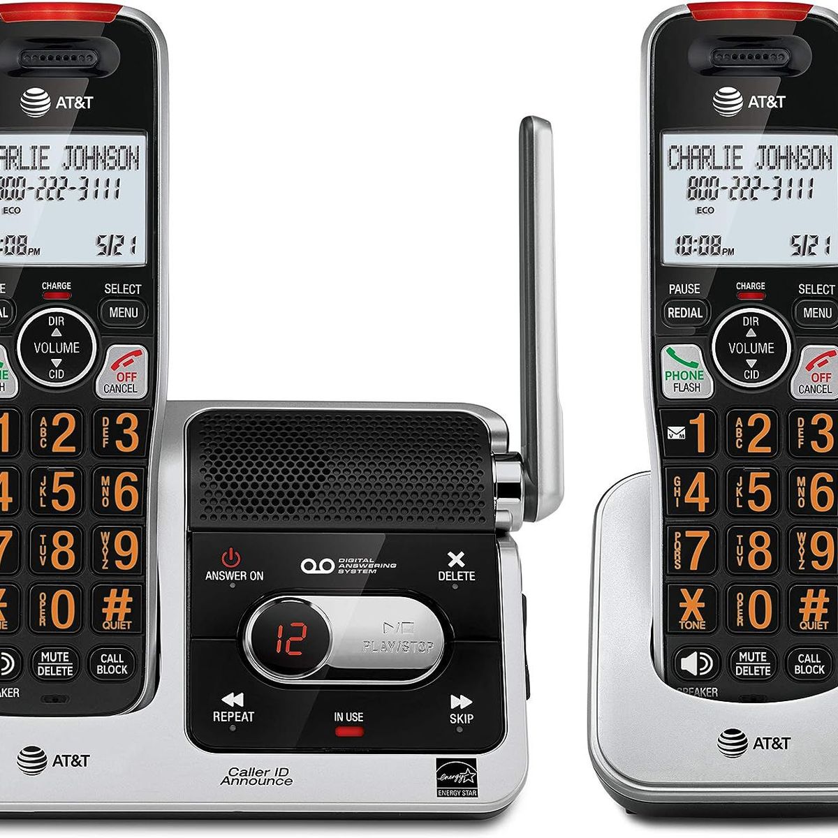 AT&T - Telefono Inalmabrico AT&T Inlambricos Con Contestador Negro
