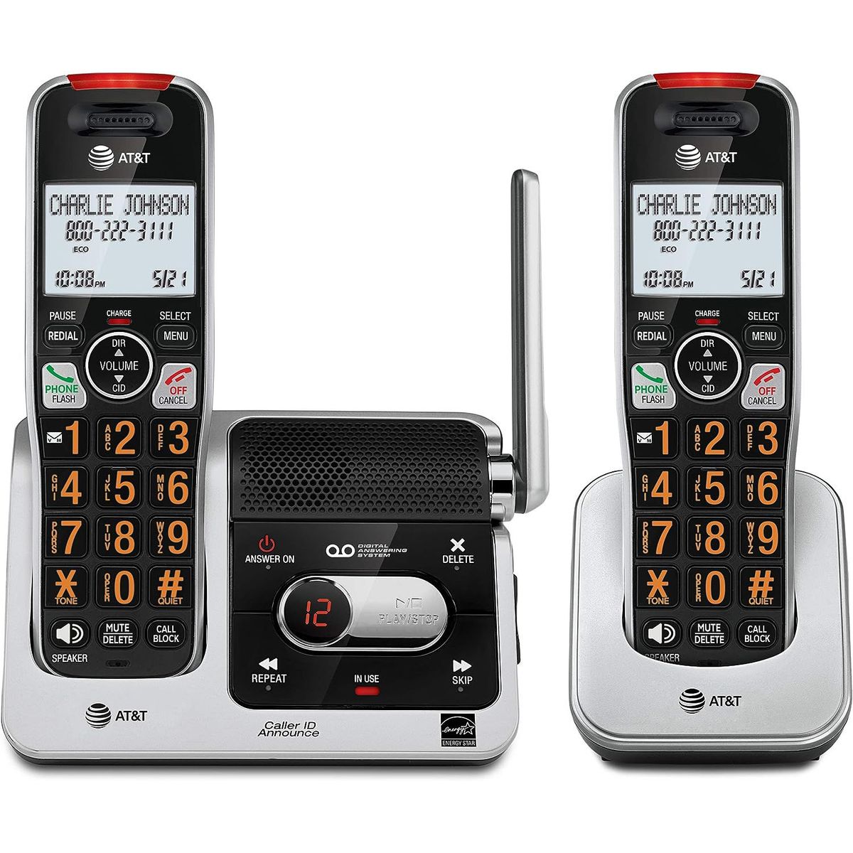 AT&T - Telefono Inalmabrico AT&T Inlambricos Con Contestador Negro