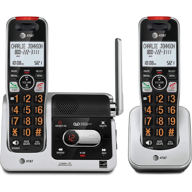 AT&T - Telefono Inalmabrico AT&T Inlambricos Con Contestador Negro