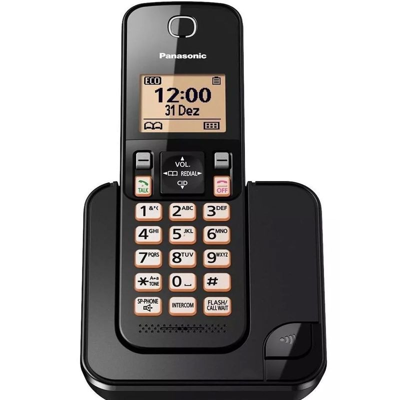 PANASONIC - Teléfono Panasonic KX-TGC350 inalámbrico - color negro