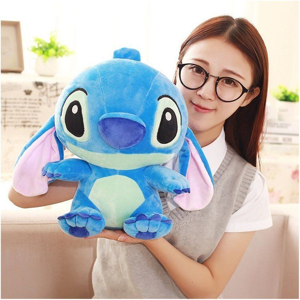 ARTISTE - Peluche stitch cabezón grande de 55cm regalo