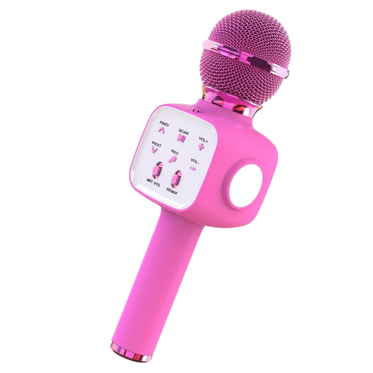 MULTIPLACE COLOMBIA - Microfono karaoke niños bluetooth luces amplificador Rosado-