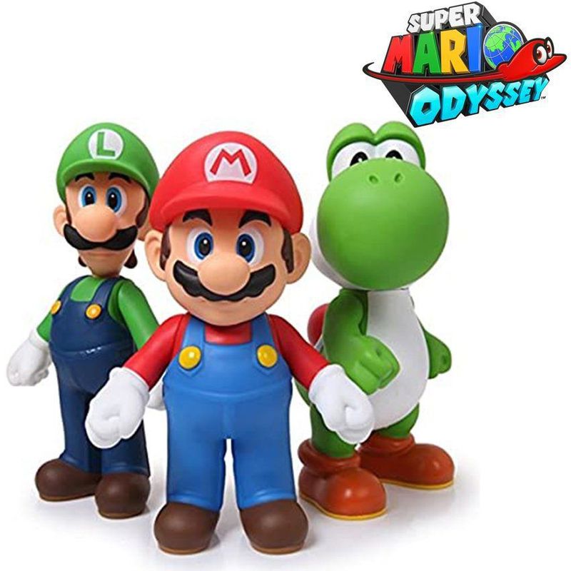 NINTENDO - Mario bros combo figuras juguetes didácticos colección 23cm super size