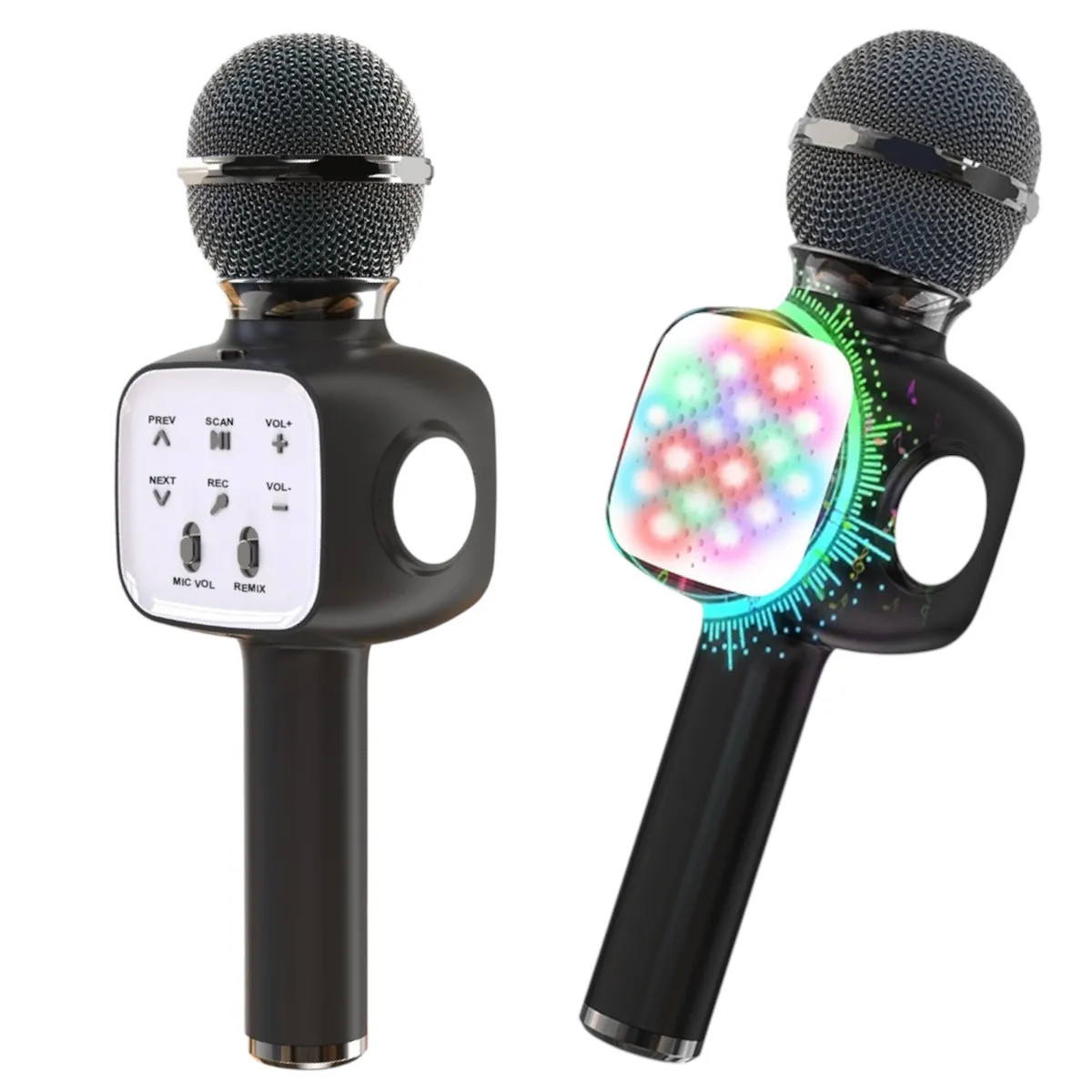 SPIDER - Microfono karaoke para niños bluetooth luces y amplificador