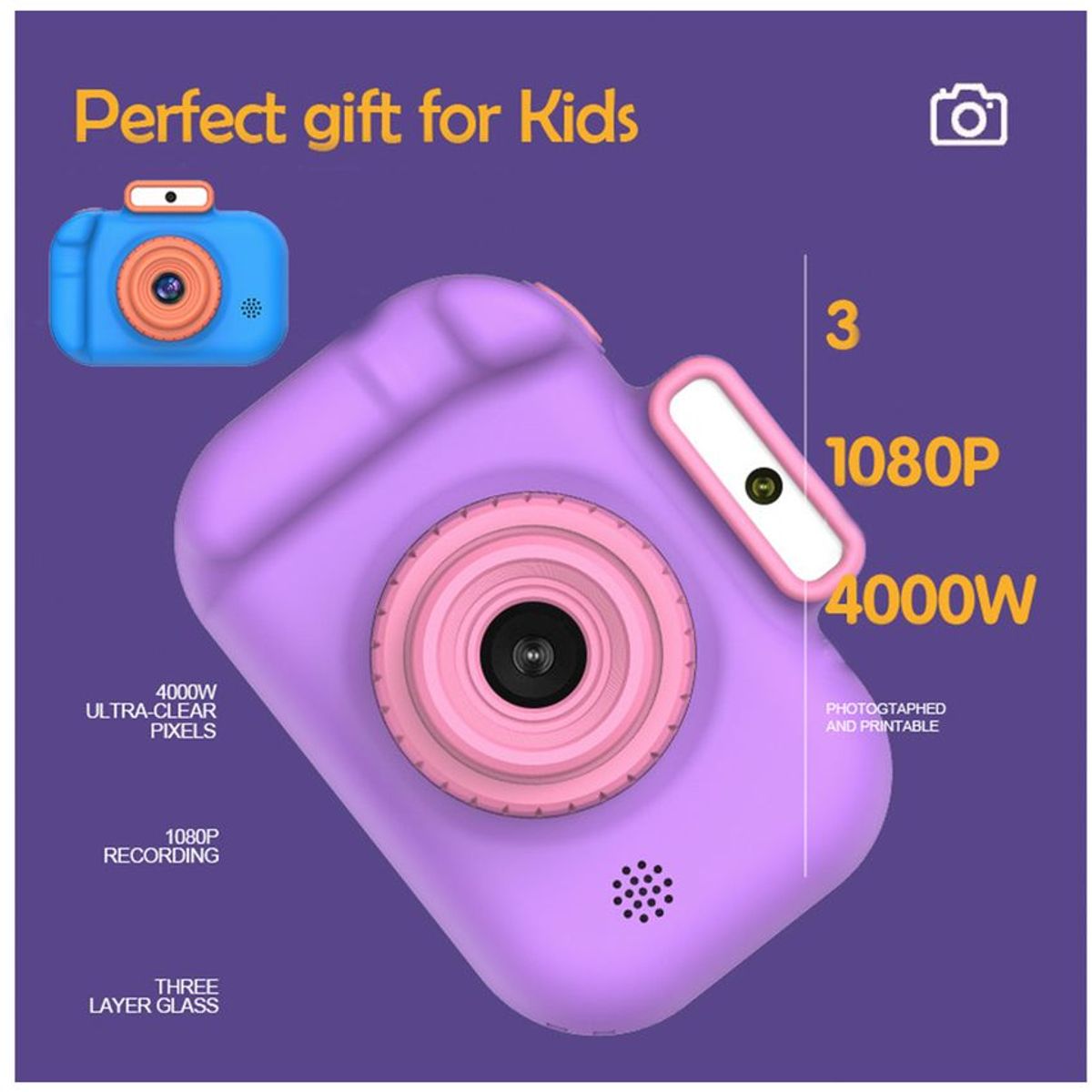 SUMMER INFANT - Camara para niños multifuncional con juegos AZUL-