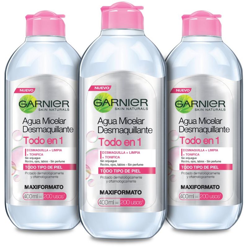GARNIER - Kit Agua Micelar Garnier 3 X 400 Ml