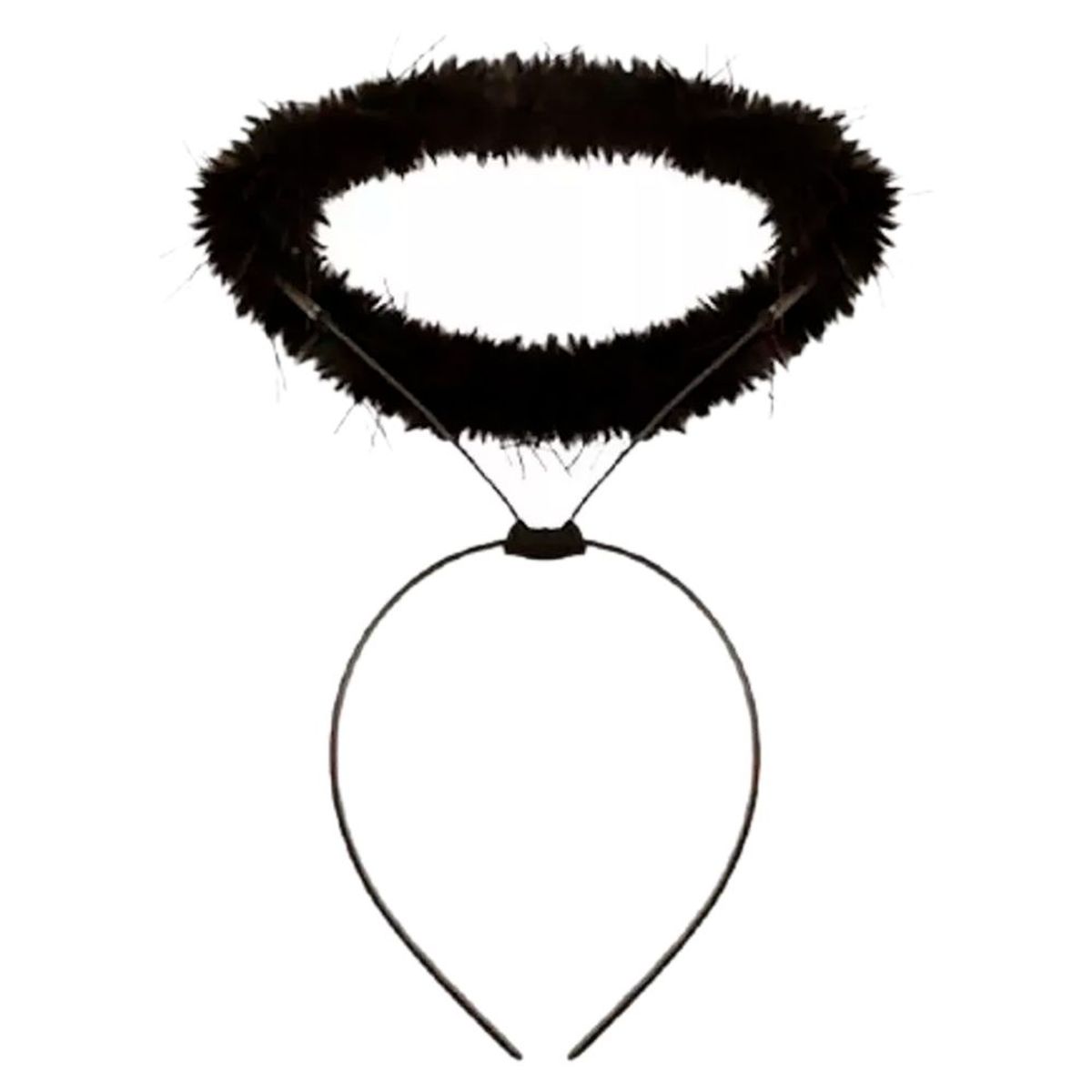 GENERICO - Disfraz Angel Negro Alas  Tutú  Aureola Adulto Mujer