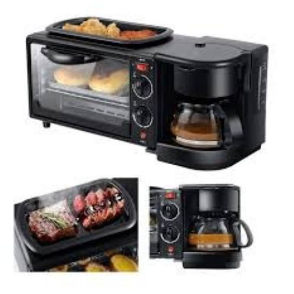 GENERICO - Horno freidora cafetera 3 en 1.