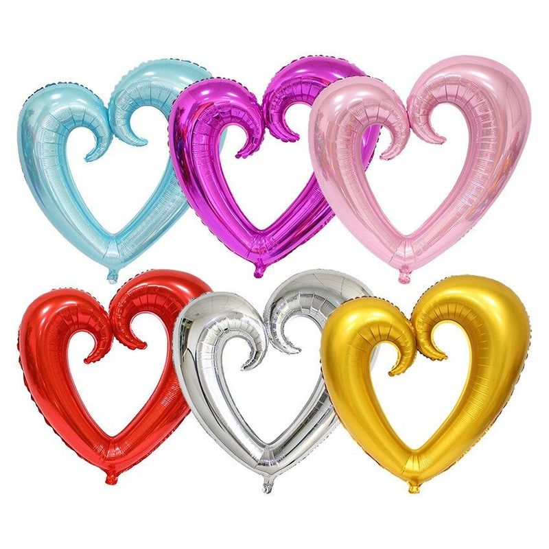 GENERICO - Globo metalizado forma de corazón hueco 45 cm