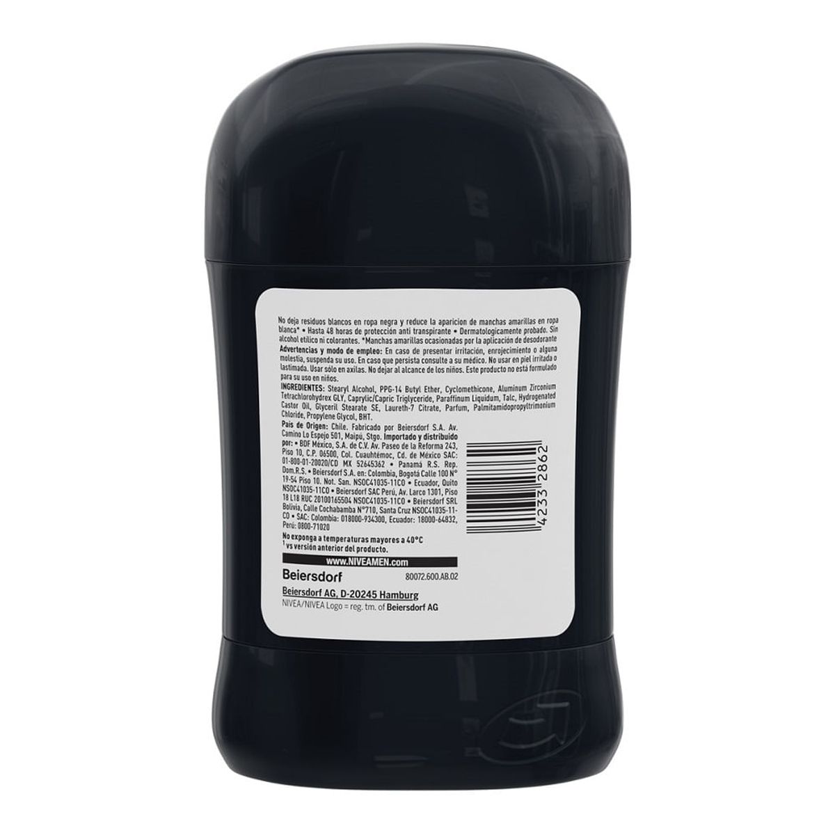 NIVEA - Desodorante Barra Nivea Men Invisible Black &  White X 43g