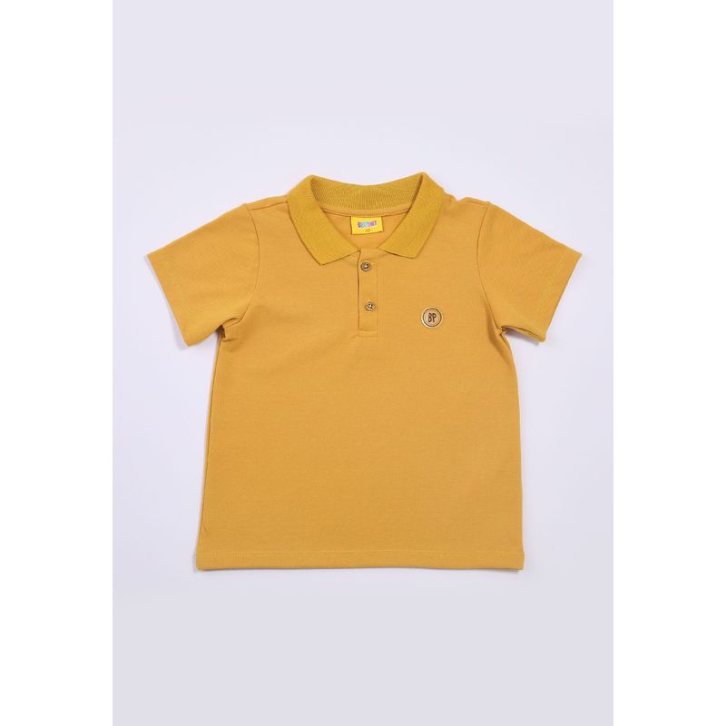 BABY PLANET - Camiseta Polo Amarilla Para Bebe Niño Baby Planet
