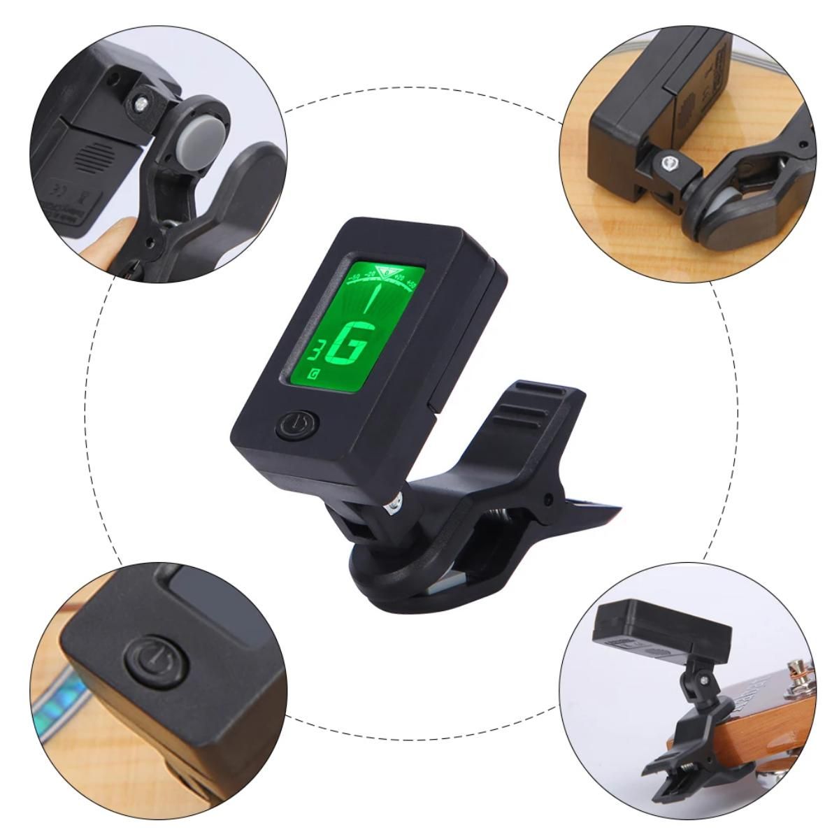 GENERICO - Afinador Cromatico digital Para Guitarra Violín Bajo