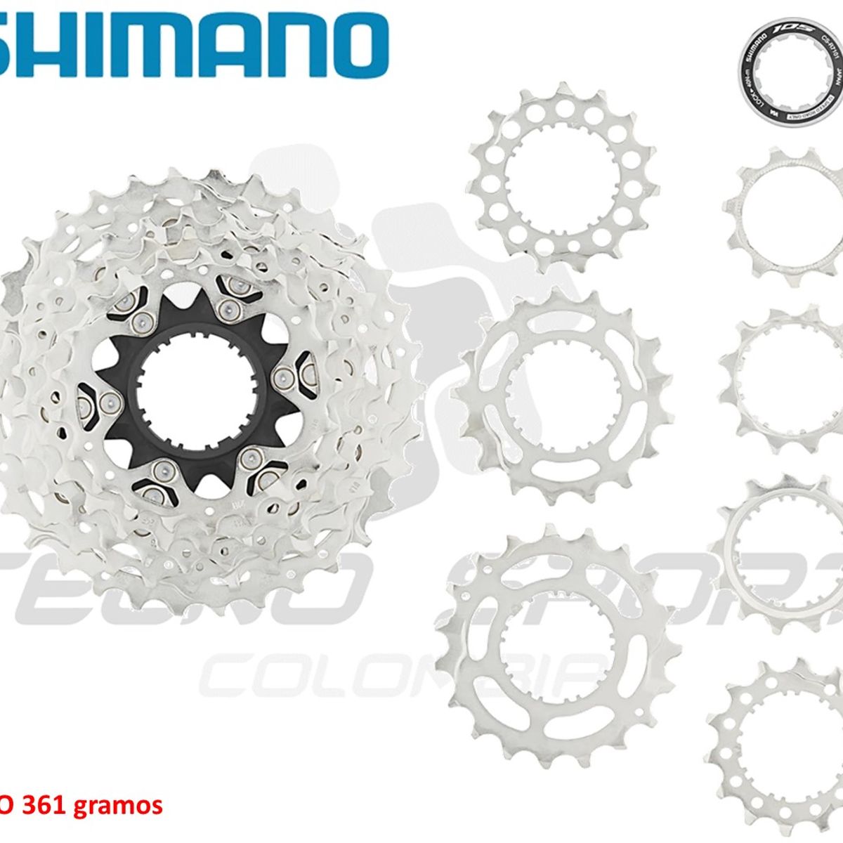 SHIMANO - Pacha Shimano 105 12 Velocidade 11-34 Dientes Bicicleta Ruta