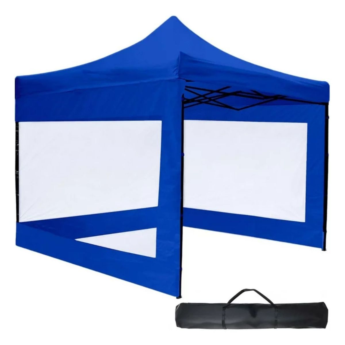 JARDIMEX - Carpa Toldo 3x3 Paredes Transparente Impermeable Jardin Azul