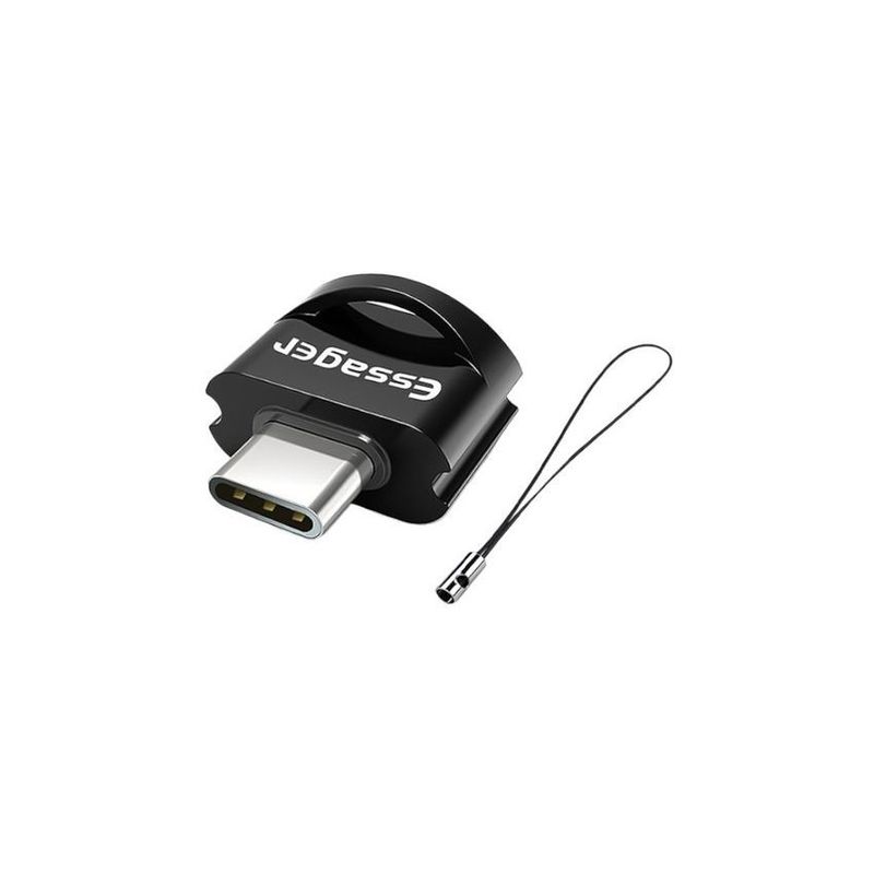 GENERICO - Adaptador otg essager usb tipo c macho a usb 3.0 hembra en aluminio