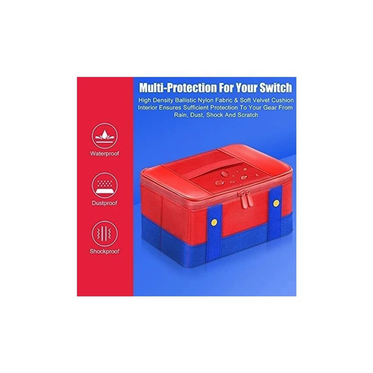 NINTENDO - Maleta estuche de viaje para nintendo switch multiprotección.