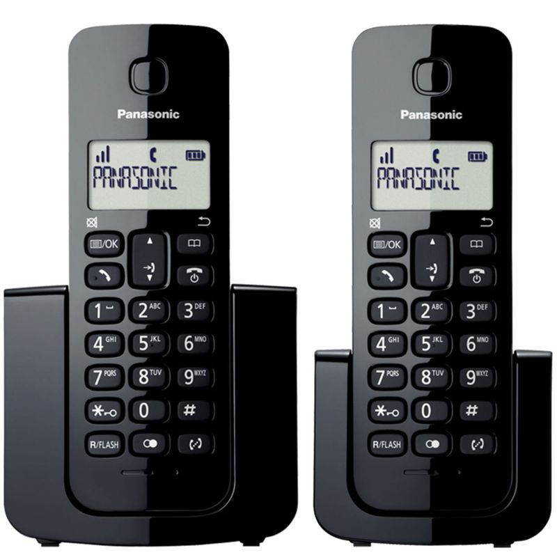 PANASONIC - Teléfono Inalámbrico Dect PANASONIC ID TGB112 2x1 Negro
