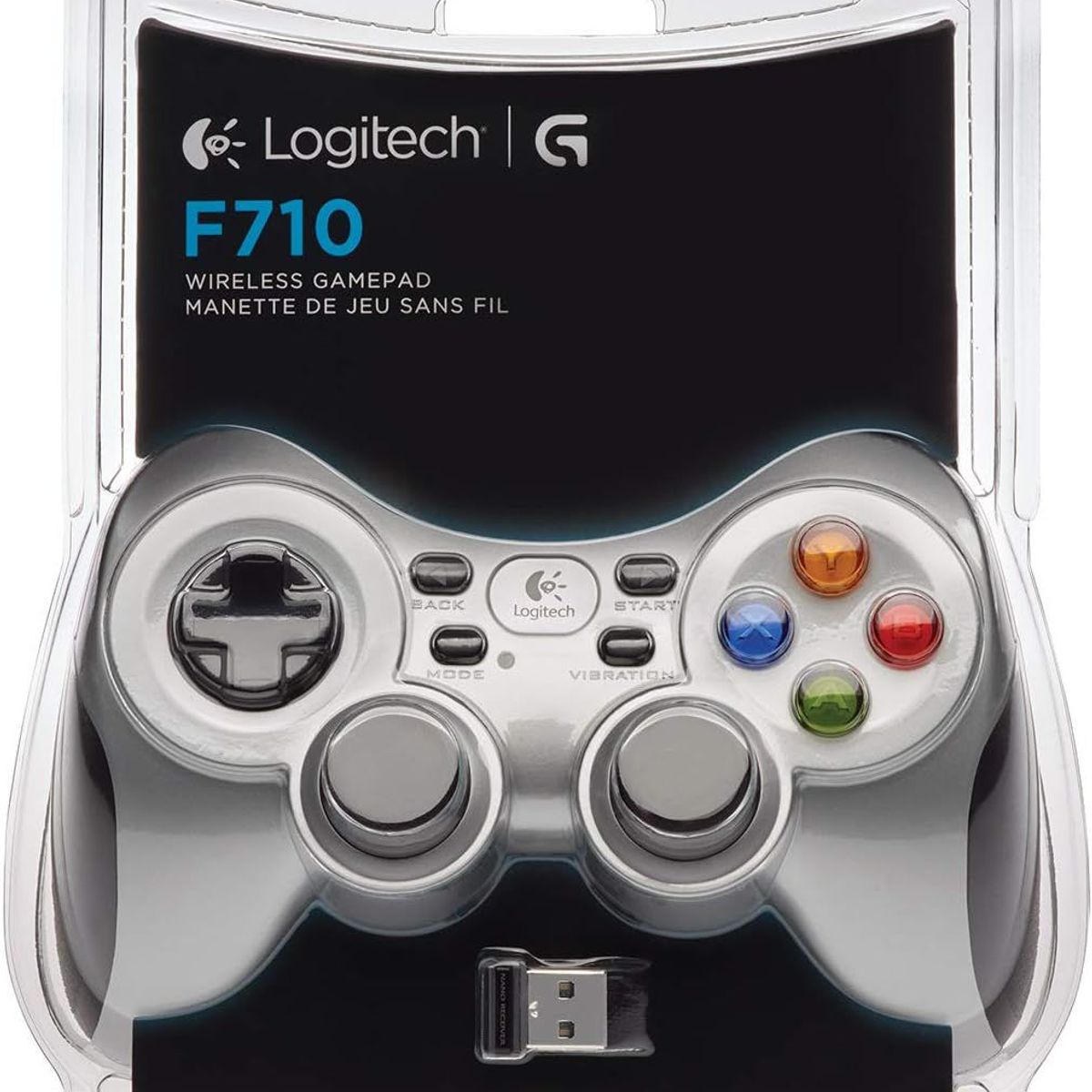 LOGITECH - Control Joystick Inalámbrico Logitech F710 Plata Y Negro 940-000117