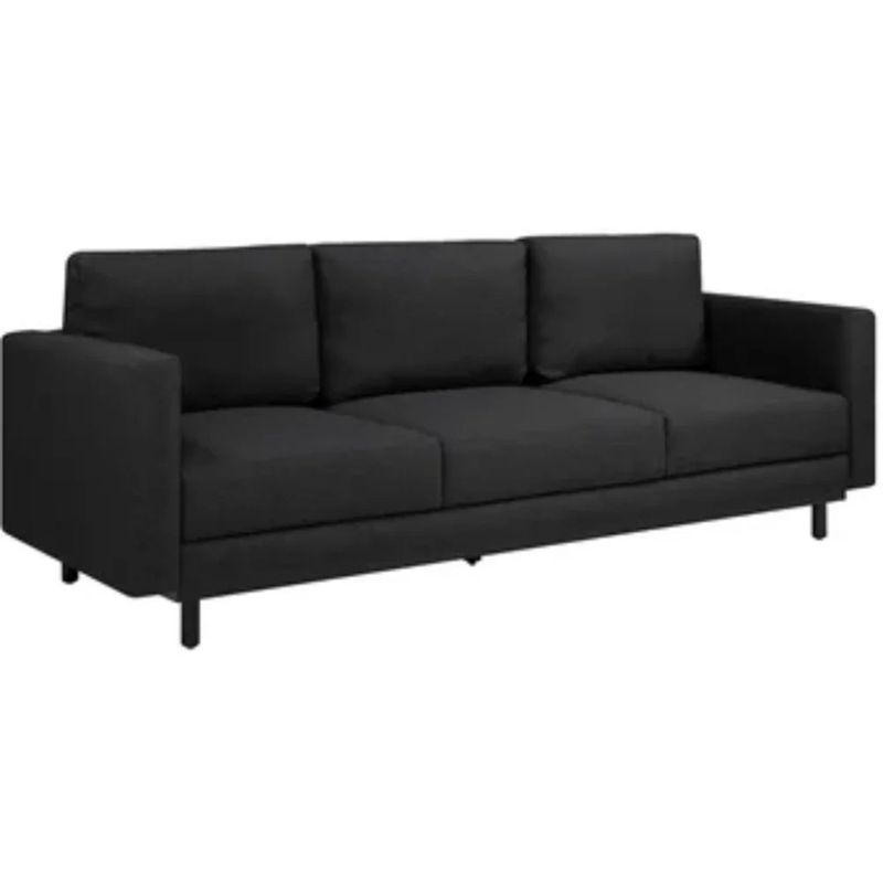 DELUXE FURNITURE - Sofá Viviana 3 puestos gris tela anti fluidos 214x83x83