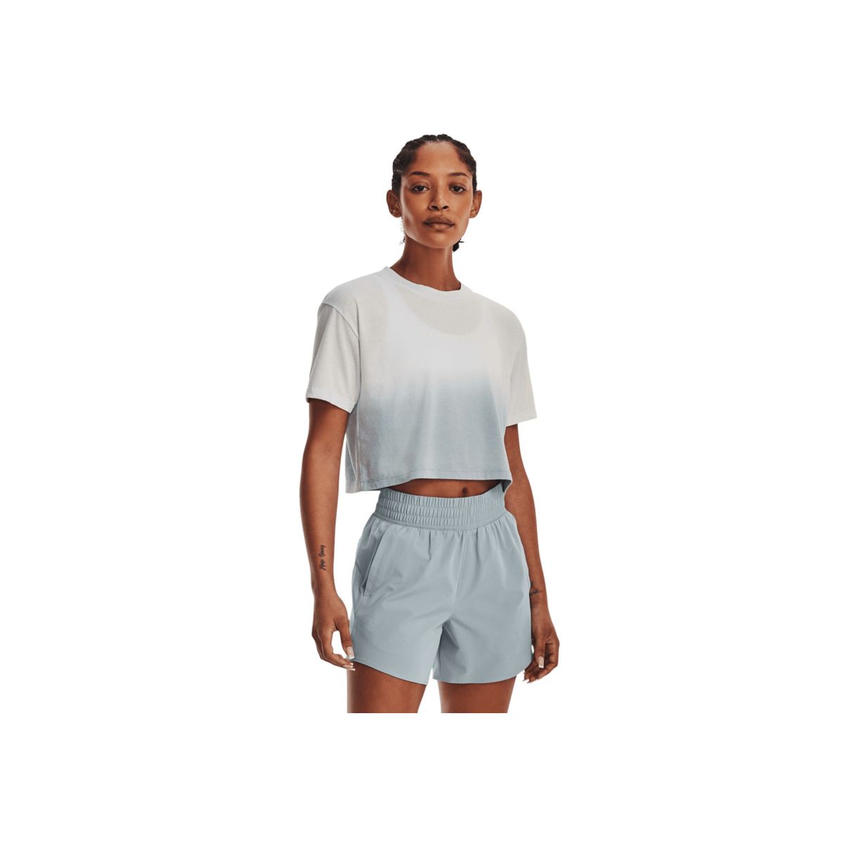 UNDER ARMOUR - Camiseta Mujer Under Armour DIP DYE CROP SS Gris UNDER ARMOUR.