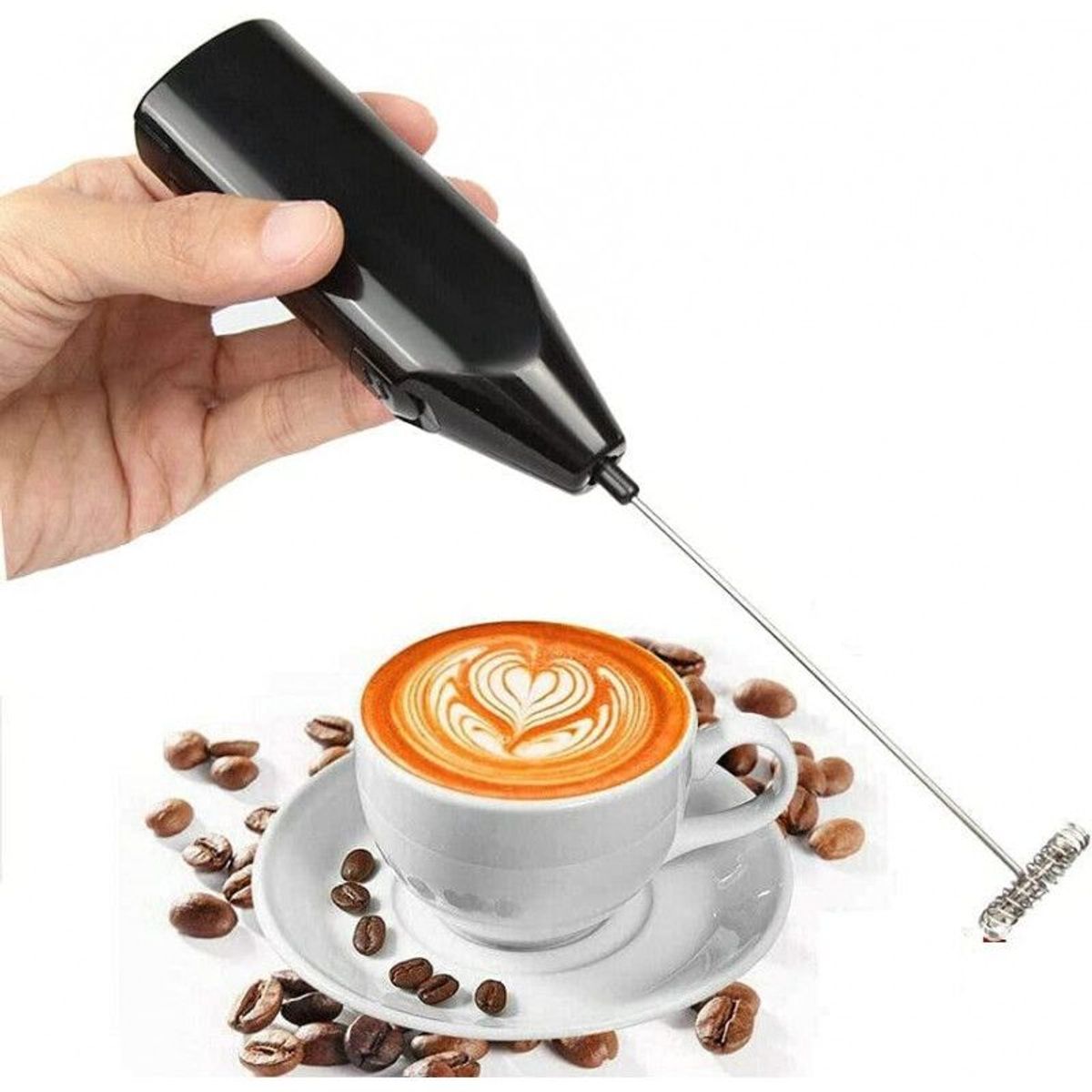 JAYSTORE - Espumador Eléctrico de Leche Inoxidable Portátil Unidades 4 Jaystore