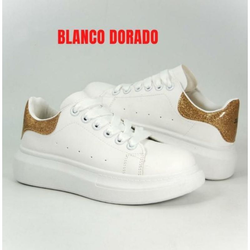 GENERICO - TENIS PARA DAMA  COLOR BLANCO.