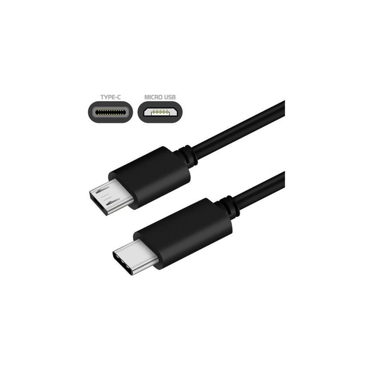 GENERICO - Cable adaptador usb tipo c macho a micro usb macho 1 metro