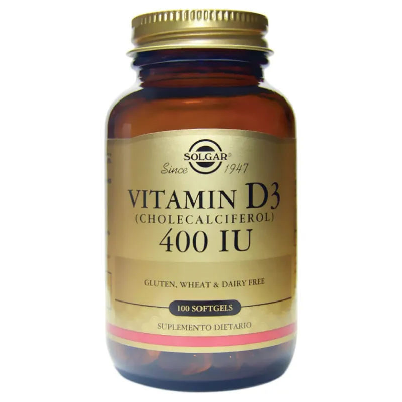 SOLGAR - Vitamina D3 Solgar 400iu X 100 Capsulas
