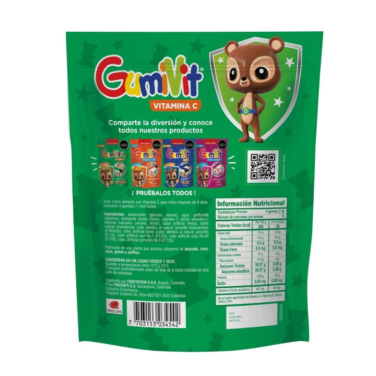 GUMIVIT - Gumivit Vitamina  C En Gomas  X 6 Sobres