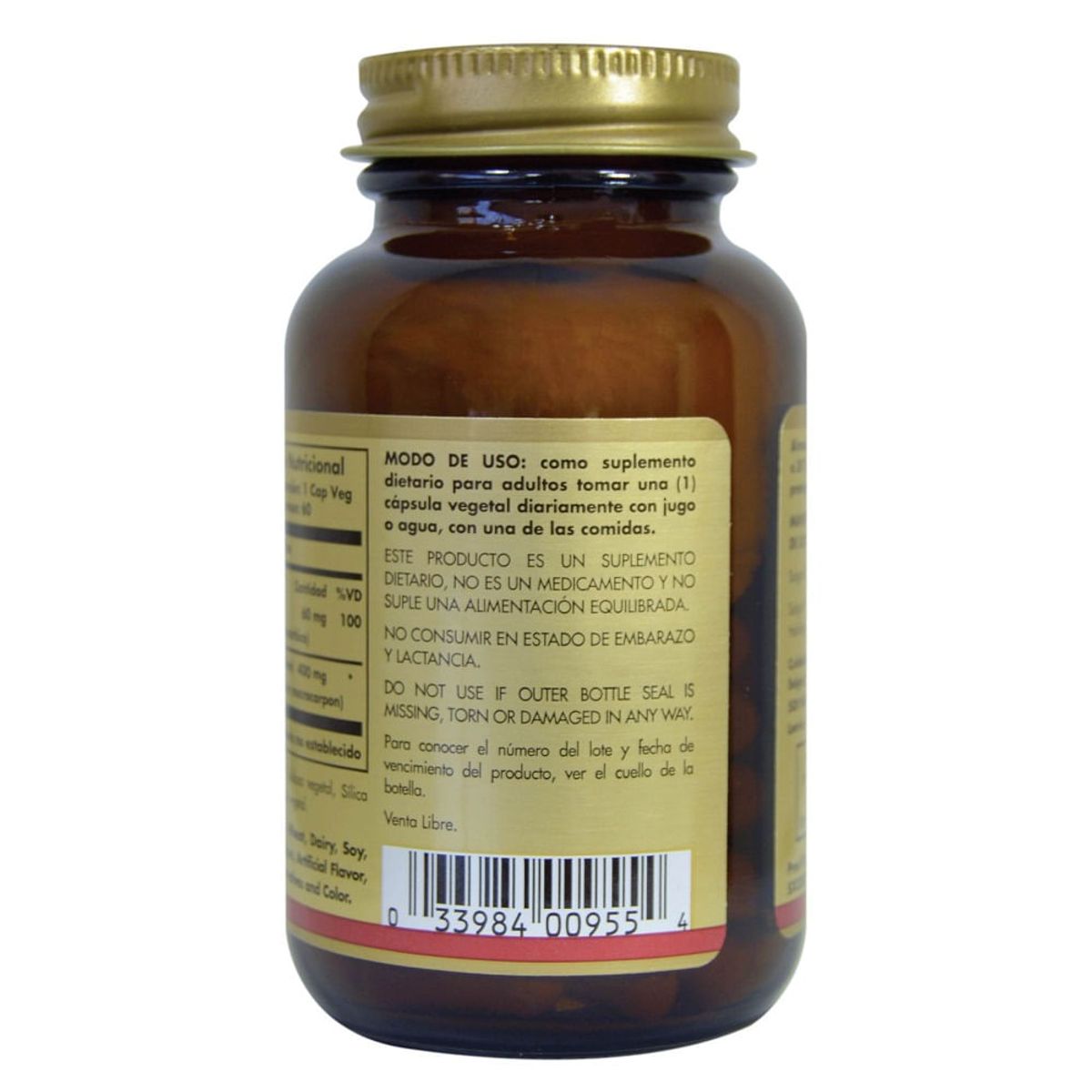 SOLGAR - Cranberry Vitamin C Solgar X 60 Capsulas