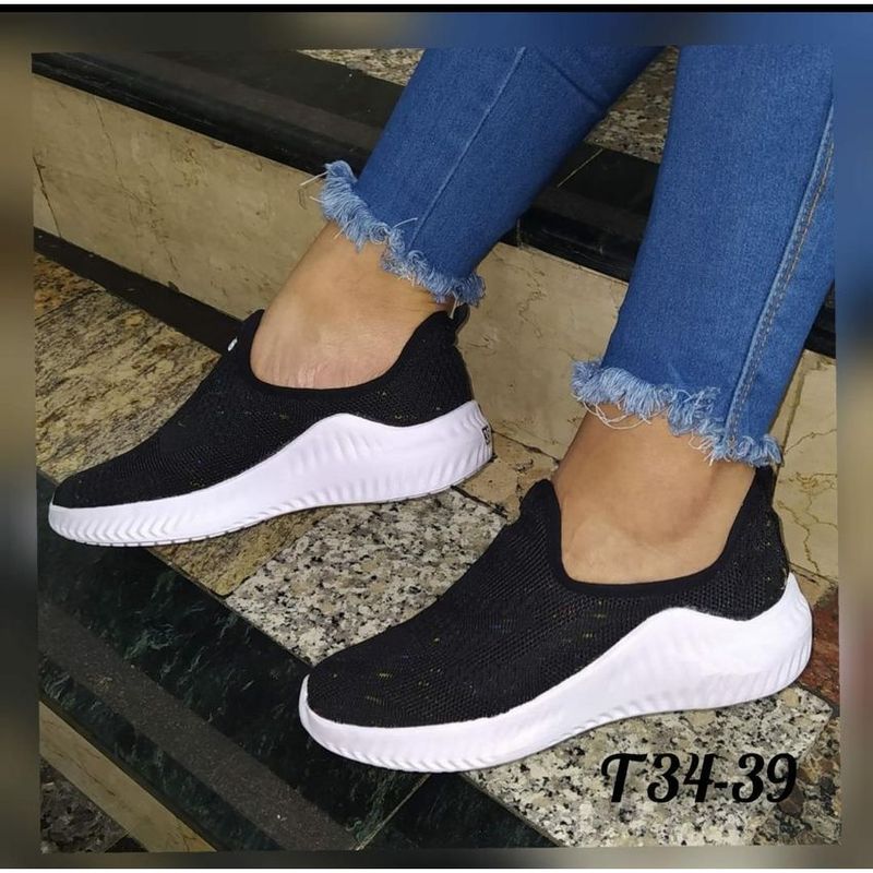 GENERICO - TENIS PARA DAMA COLOR NEGRO.