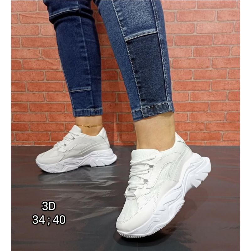 GENERICO - TENIS PARA MUJER COLOR BLANCO