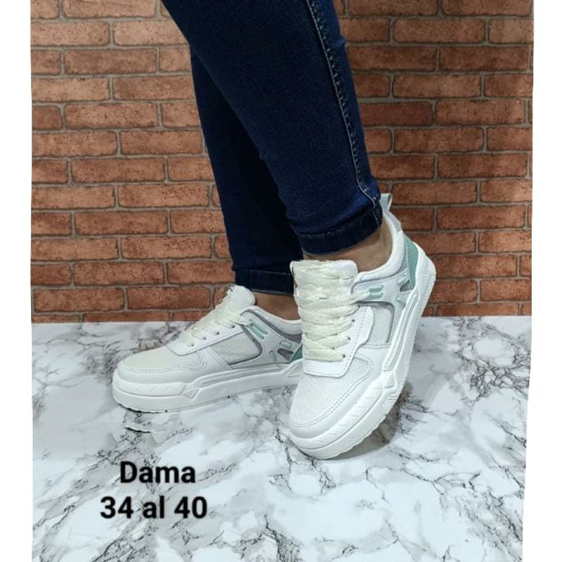 GENERICO - TENIS PARA DAMA COLOR BLANCO