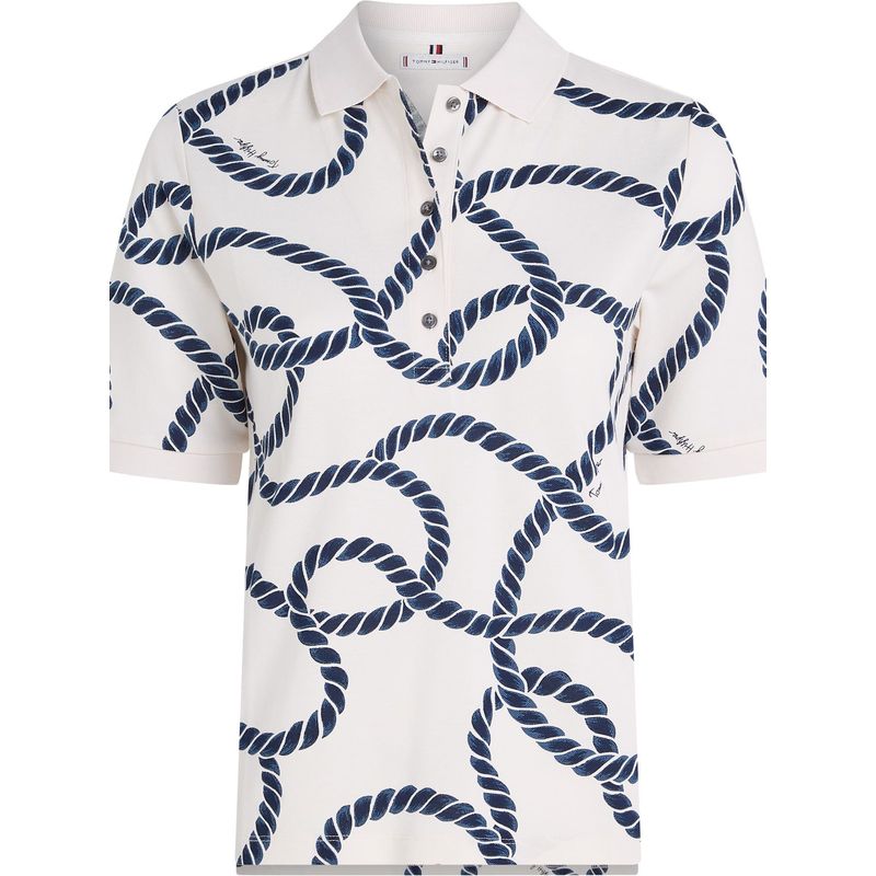 TOMMY HILFIGER - Polo De Corte Regular Con Logo Bordado para Mujer Tommy Hilfiger