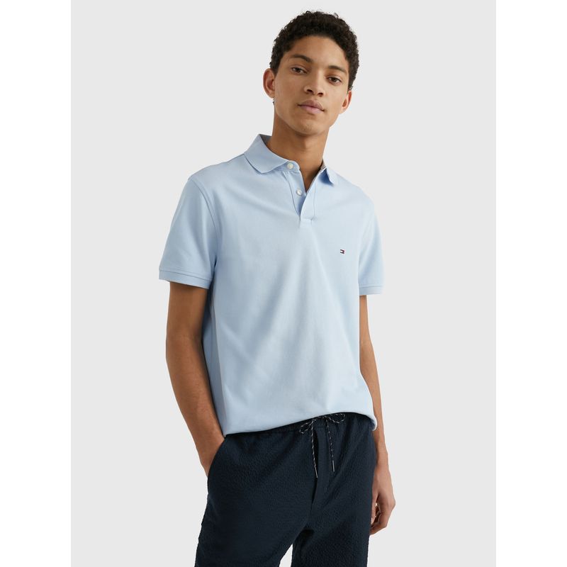 TOMMY HILFIGER - Polo Para Hombre Celeste Tommy Hilfiger