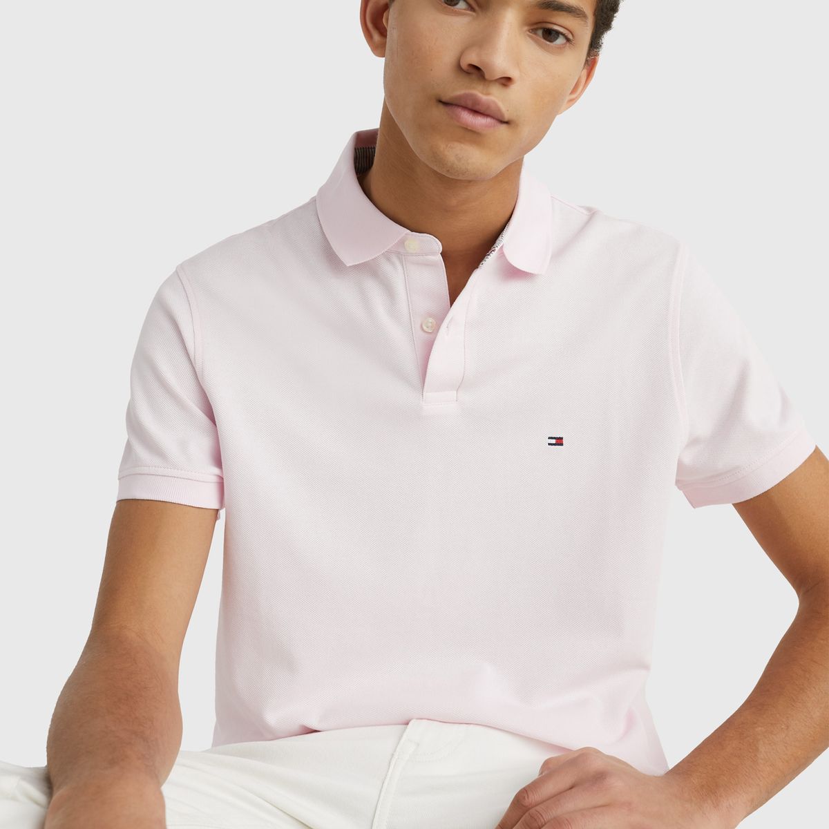 TOMMY HILFIGER - Polo Para Hombre Rosa Tommy Hilfiger