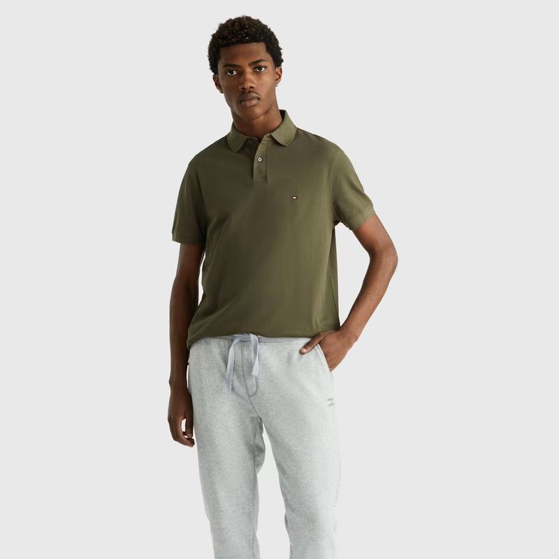 TOMMY HILFIGER - Polo Para Hombre Verde Tommy Hilfiger
