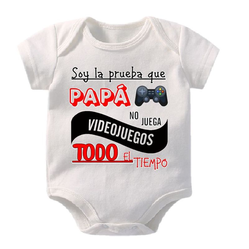 VANIDADES COLLECTIONS - Body Papá Videojuegos Mameluco Body Bebe Personalizados