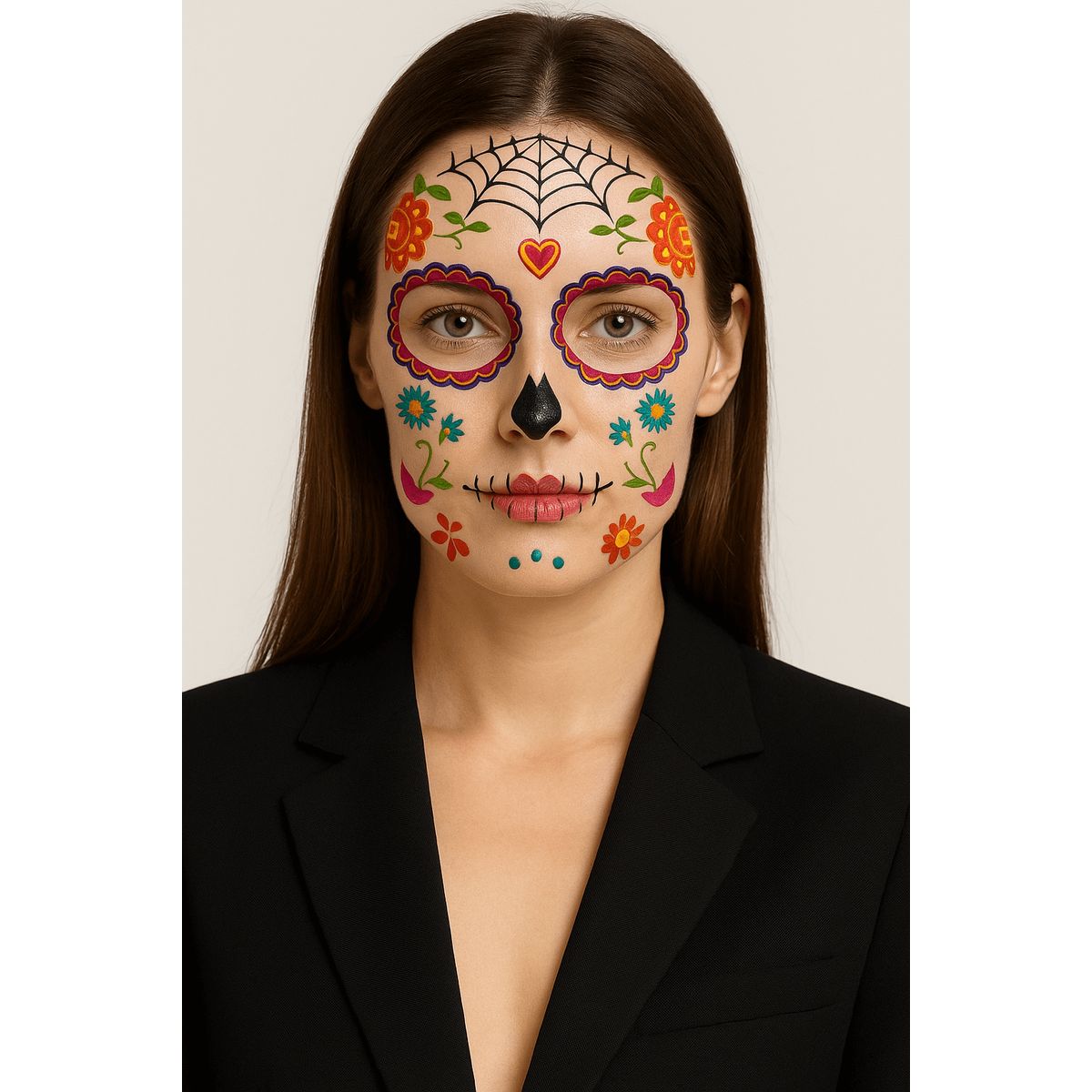 FRIOLENTA - Disfraz Catrina Mexicana Halloween Dia de Muertos Araña