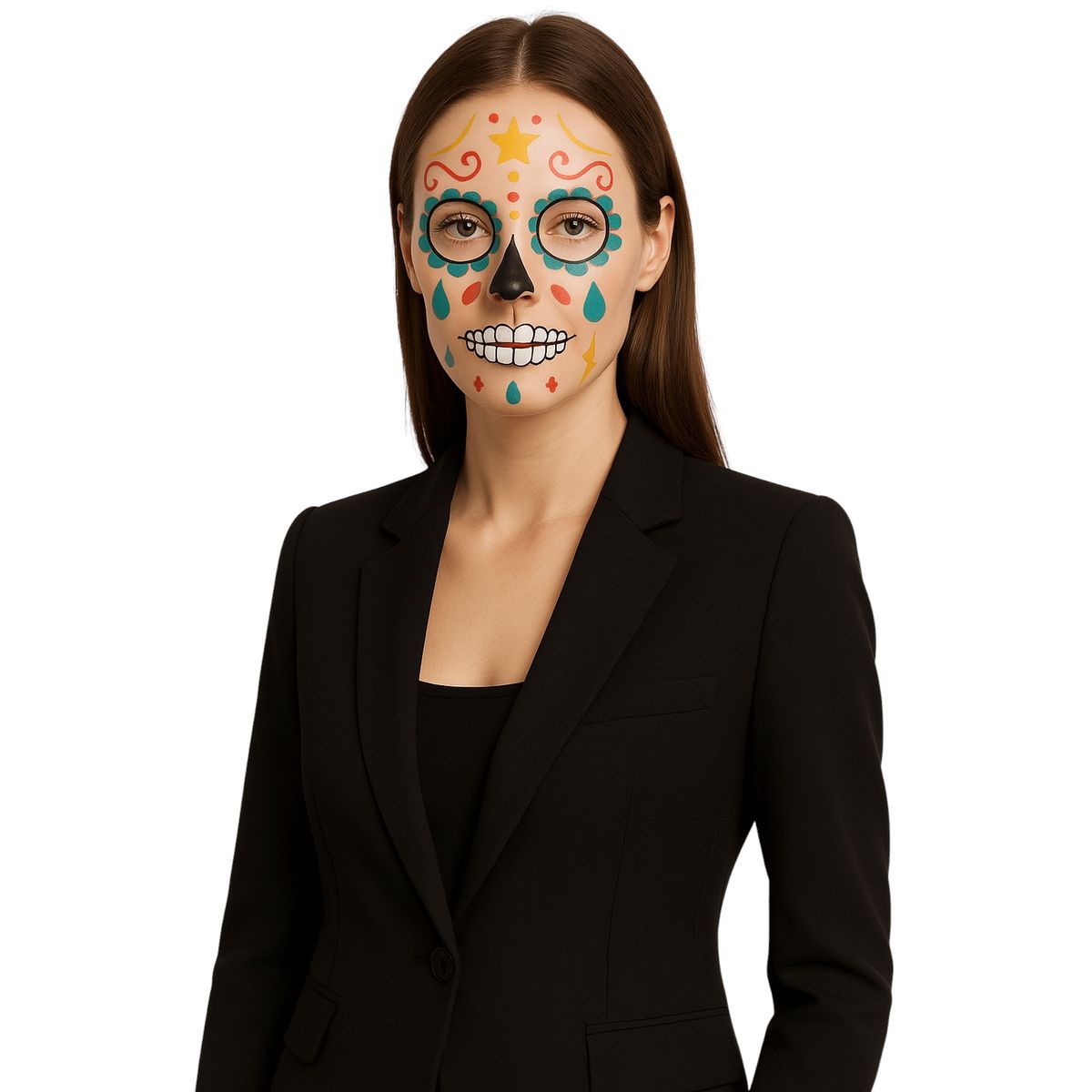 FRIOLENTA - Disfraz Catrina Dia de Muertos Halloween Calavera de Azucar