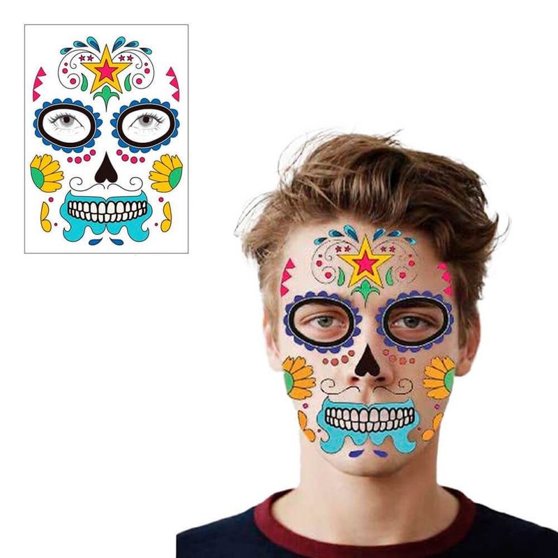 FRIOLENTA - Maquillaje Tatuaje Temporal Halloween Disfraz Luchador