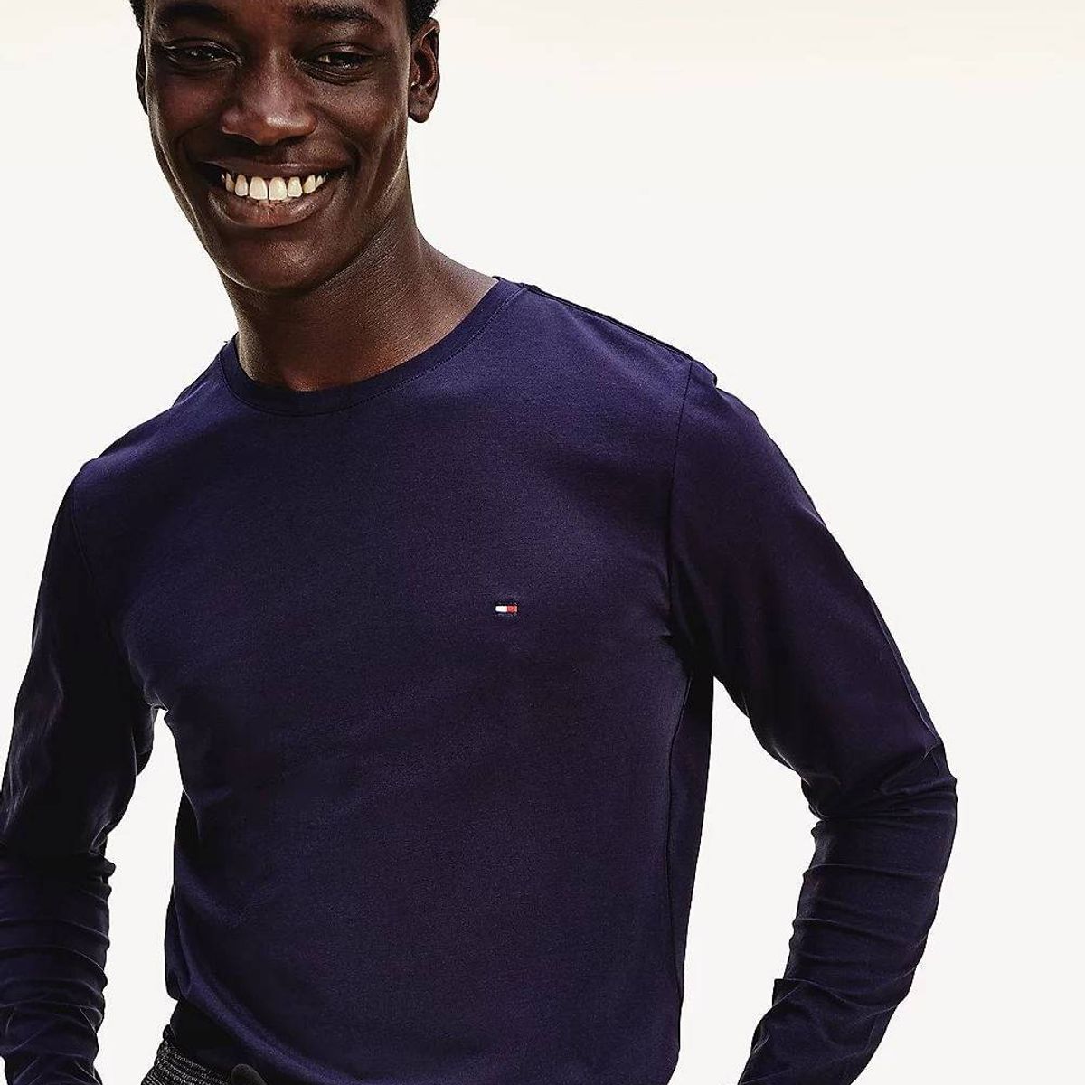 TOMMY HILFIGER - Camiseta De Manga Larga Con Corte Slim