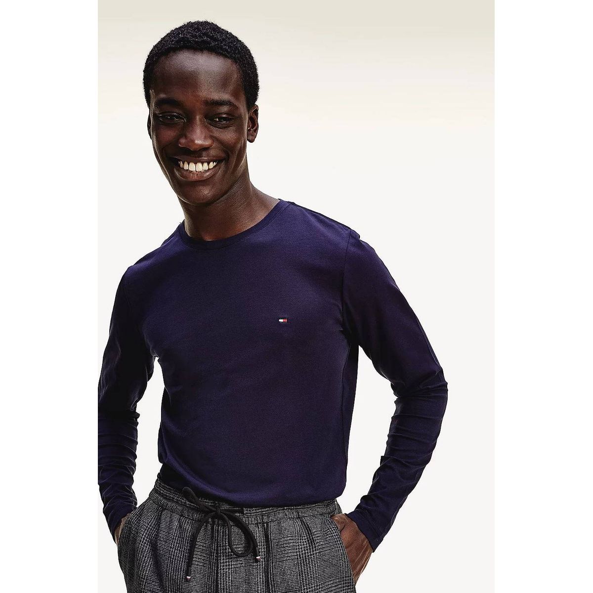 TOMMY HILFIGER - Camiseta De Manga Larga Con Corte Slim