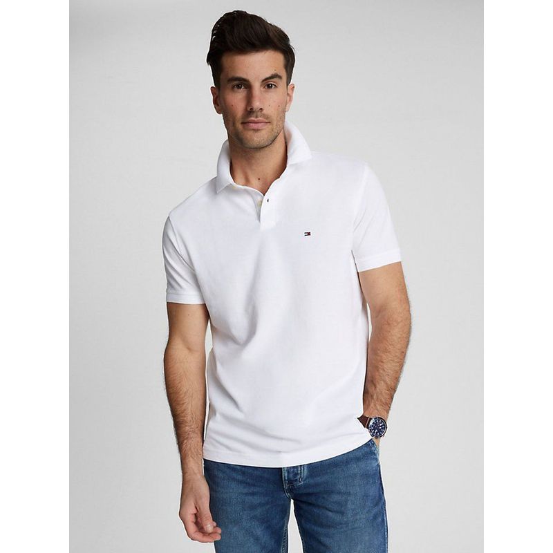 TOMMY HILFIGER - Polo De Ajuste Regular Hombre Blanco Tommy Hilfiger