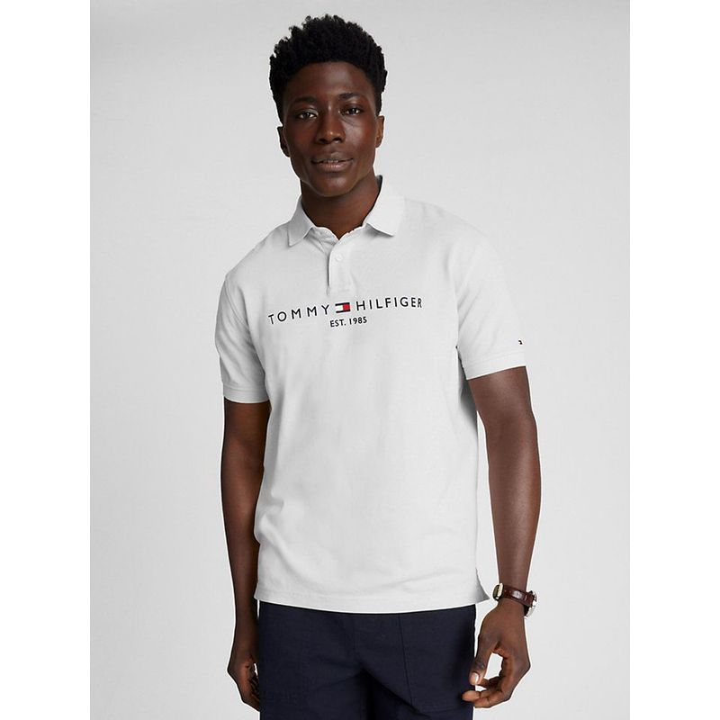TOMMY HILFIGER - Polo Manga Corta Con Logo Hombre Blanco Tommy Hilfiger