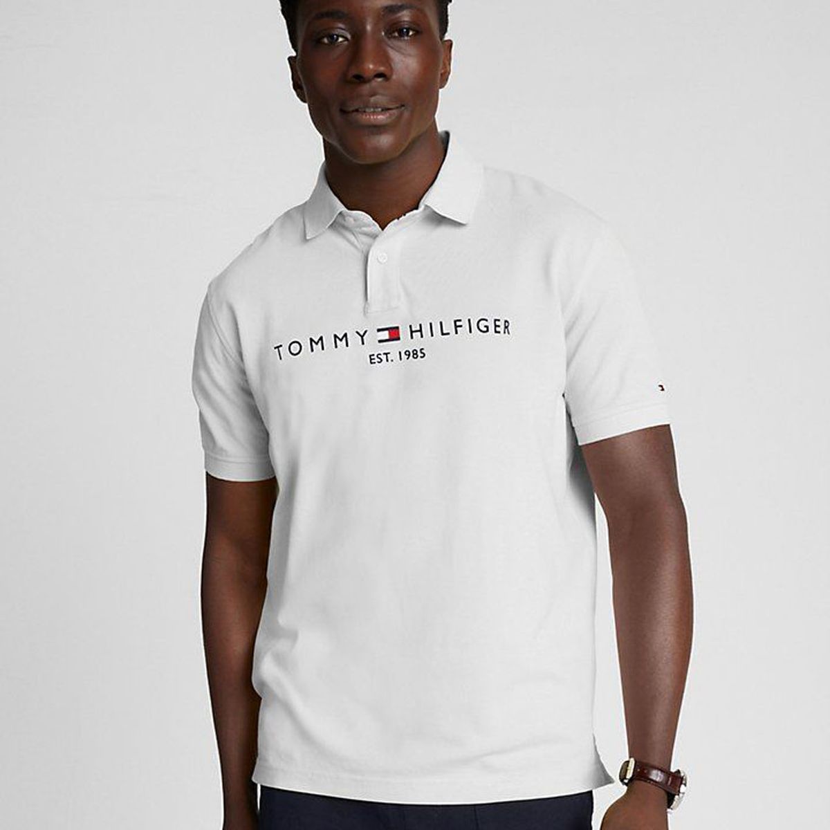 TOMMY HILFIGER - Polo Manga Corta Con Logo Hombre Blanco Tommy Hilfiger
