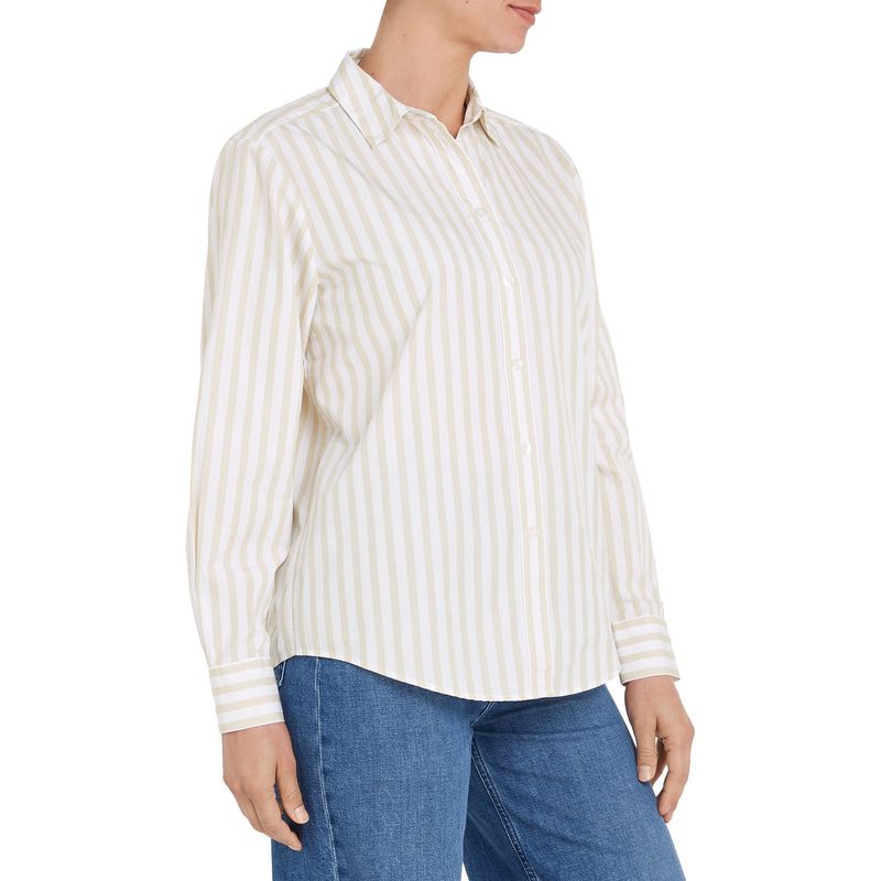 TOMMY HILFIGER - Camisa 1985 Collection Con Corte Amplio Mujer Beige Tommy Hilfiger