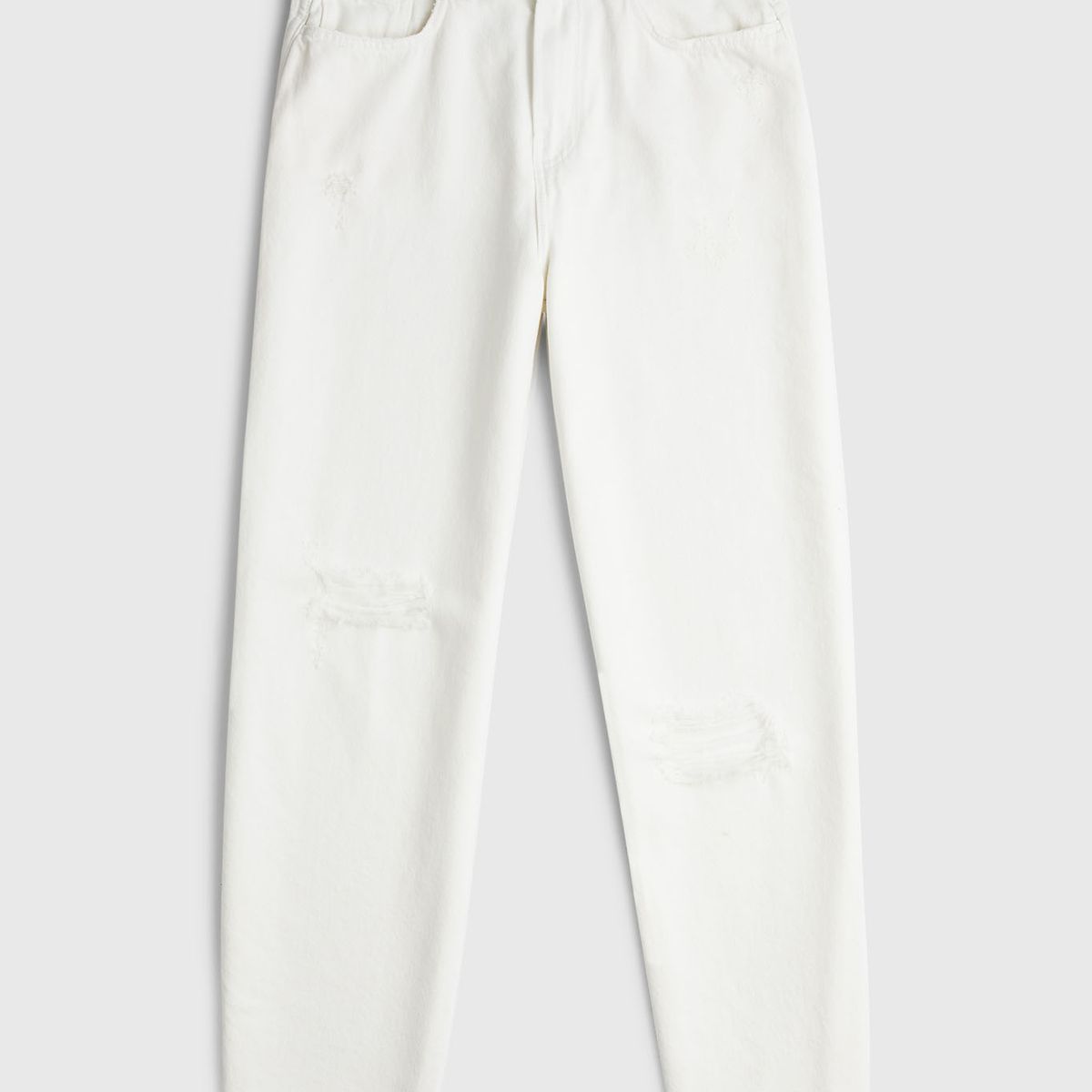 TOMMY HILFIGER - Jeans De Corte Amplio Balloon Y Talle Alto Mujer Blanco Tommy Hilfiger