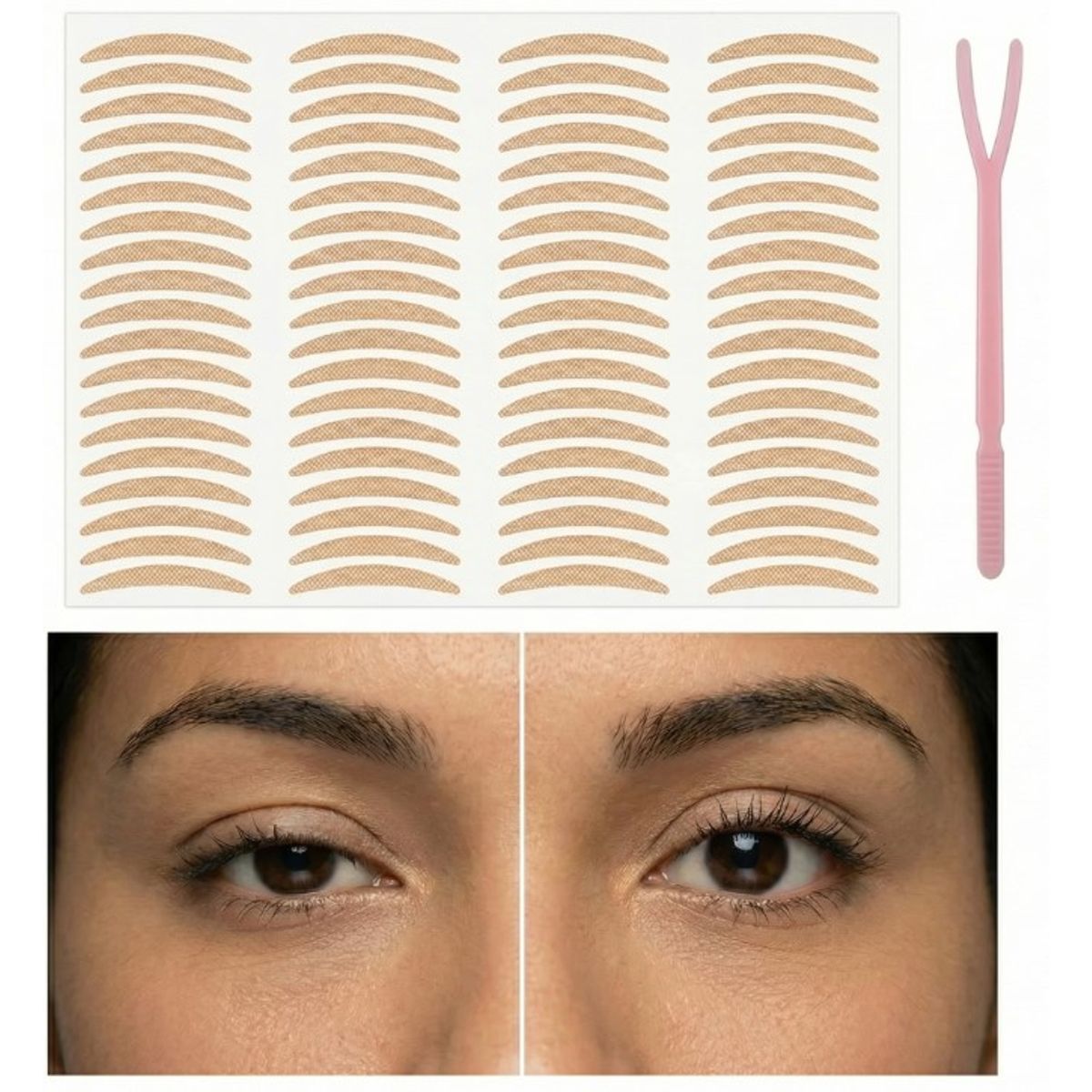 GENERICO - Tiras adhesivas levanta parpados color piel