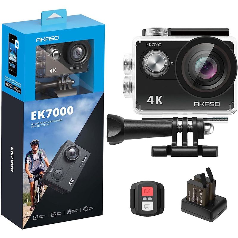 AKASO - Cámara de acción EK7000 Pro 4K con pantalla táctil EIS Akaso Unisex